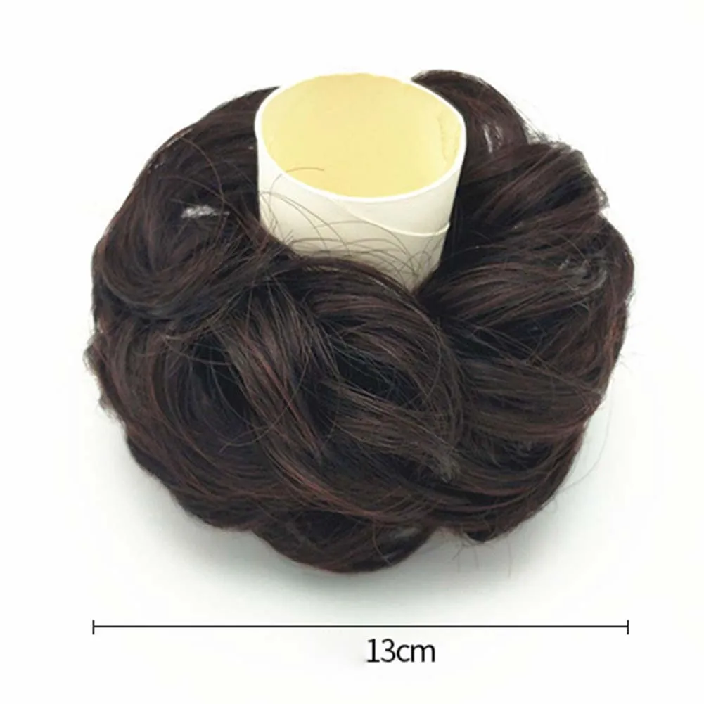 

Women Elastic Hair Bun Ponytail Extension Messy Wavy Chignon Hairpiece Hair Styling Decor Accessory Headdress headwear Gift