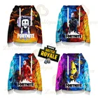 Детская толстовка с капюшоном 3D Fortnite Victory для мальчиков и девочек, свитшот с героем