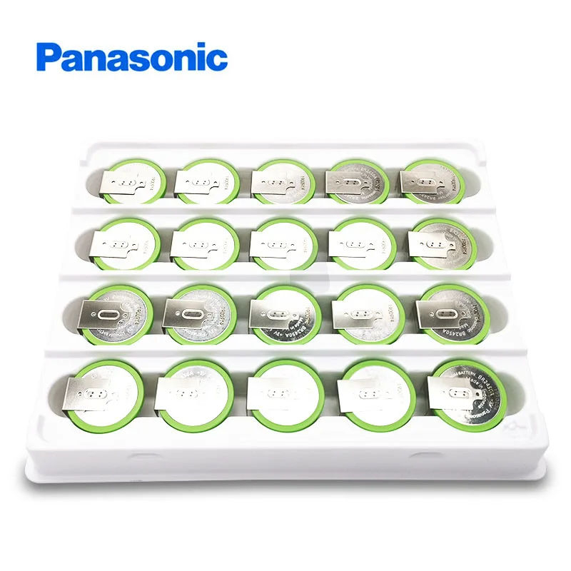 

20pcs/lot Panasonic BR2450A 3V Lithium Battery Cell High Temperature Resistance BR2450A/GBN Button Coin Batteries with Pins