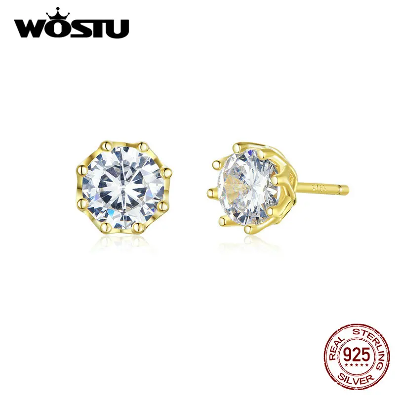 Женские серьги гвоздики из серебра 925 пробы с фианитом|Серьги-гвоздики| |