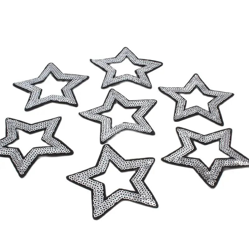 10 шт. блестящие Звездные нашивки сделай сам наклейки для одежды с помощью утюга