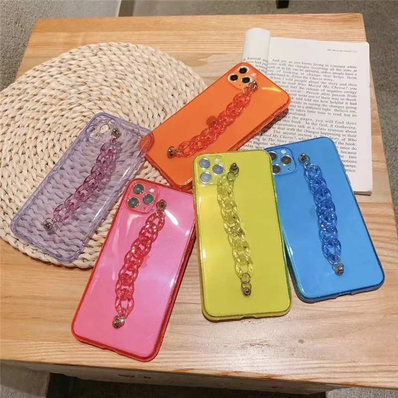 Чехол с флуоресцентной цепочкой для Xiaomi Mi 9 10 Pro Redmi Note 7 8 9s MAX K20 K30 защитный чехол