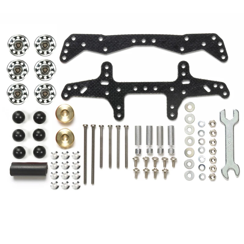 

selfmade tamiya mini 4wd part carbon front rear rollers damper balance setting 15514 use for MS MA S2 FMA AR chassis new player