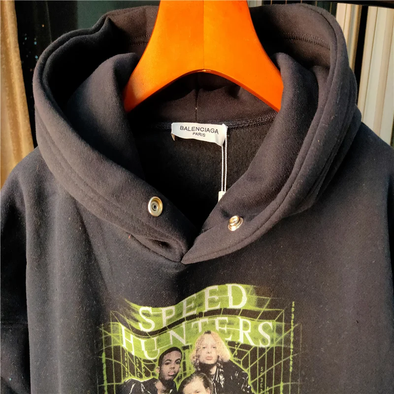 

High Quality Letter Character Printed Hooded Sweater for Men and Women Loose Pullover with Hoodie Sweater 2021 Spring and Autumn