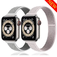 Strap for Apple watch band 44mm 40mm 42mm 38mm smartwatch Slim Nylon Loop iwatch Sport bracelet apple watch series 6 se 5 4 3