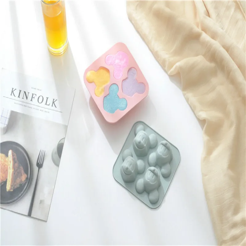 8/6/4 полости 3D Мышь фигурные силиконовые формы для мыла конфеты льда лоток