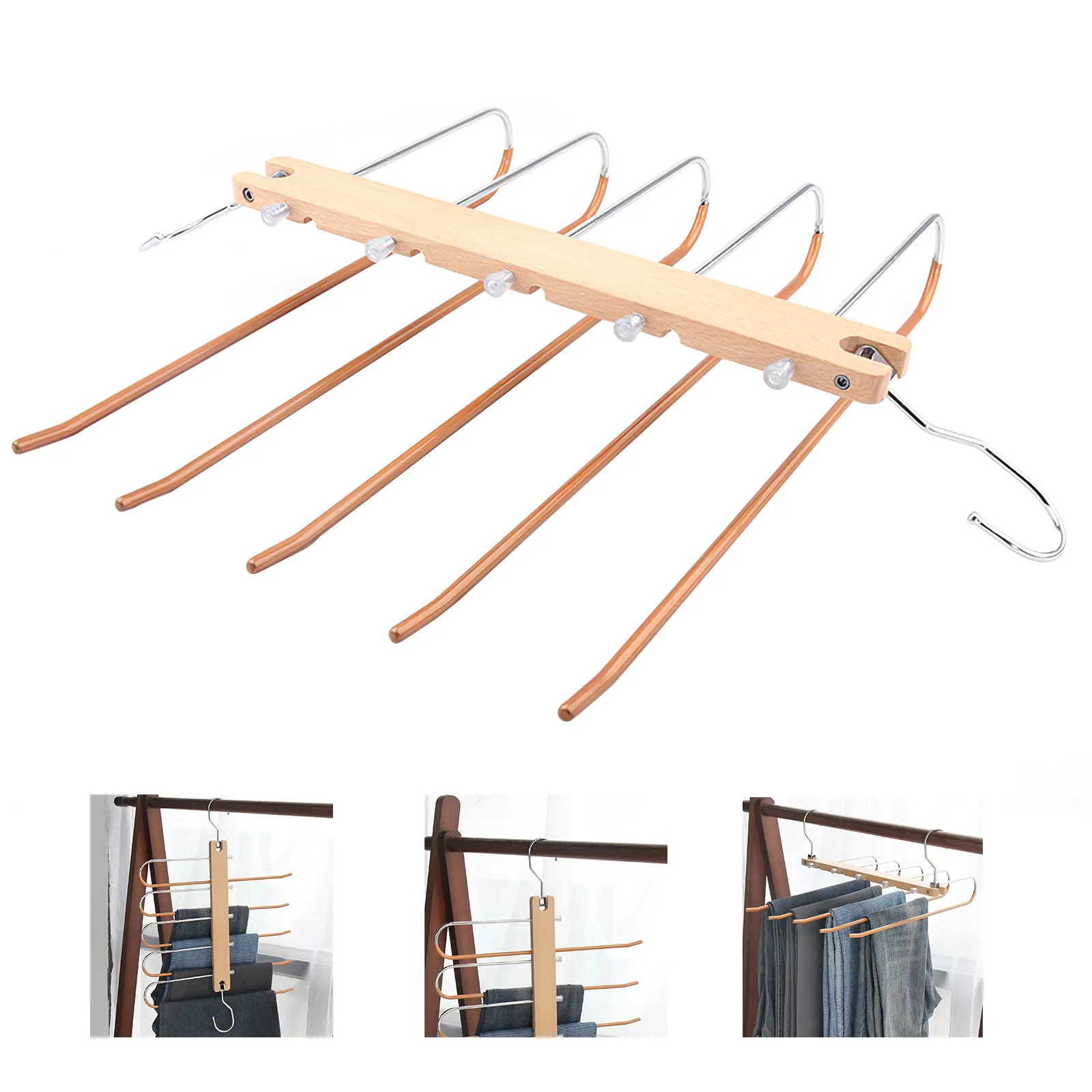 

Rotatable Pants Hangers Holders Trousers Holder Storage Rack Clothes Hanger Wardrobe Closet Organizer Wardrobe Clothes Rack