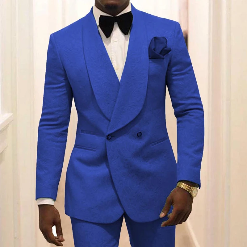 Double Breasted Mint Green Men Suits for Prom Floral Jacquard Slim fit Wedding Tuxedo 2 piece Custom Man Fashion Blazer wth Pant | Мужская