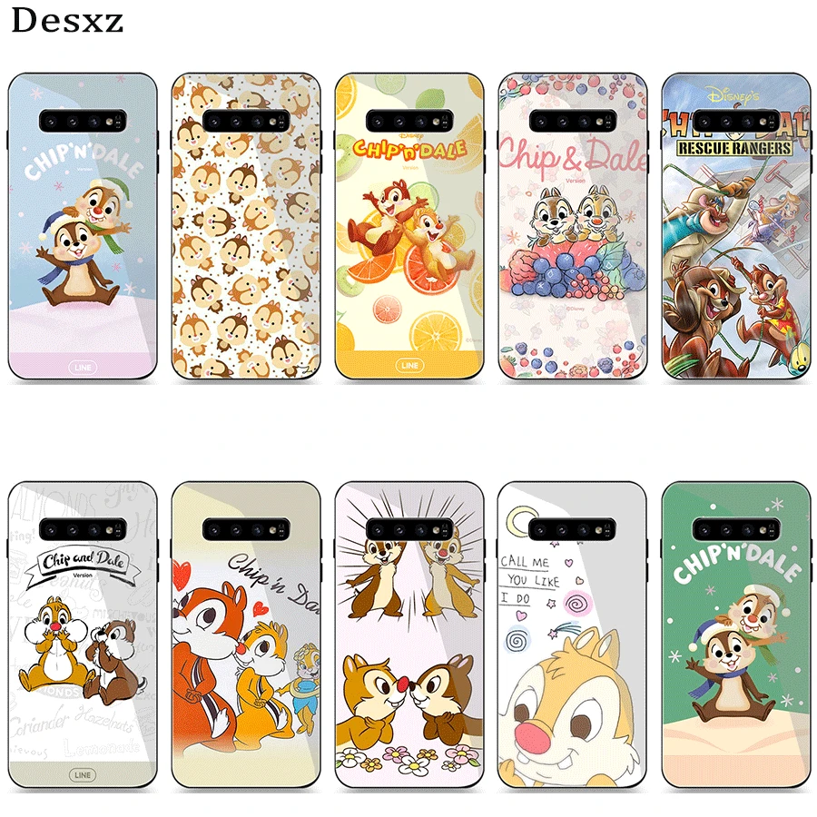 Чехол для телефона стекло samsung A40 A50 A10 A20 A30 A60 A70 S10 S7 Edge S8 S9 Note 8 9 10 Plus чехол Love Chip n