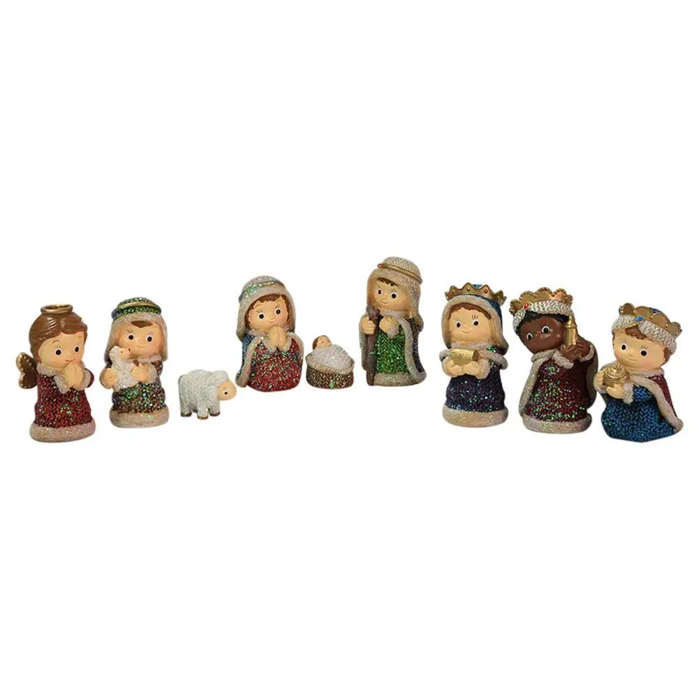 

Christmas Nativity Figurines Set Nativity Scene Figures Religious Christmas Decorations For Desktop Living Room Home Office 5