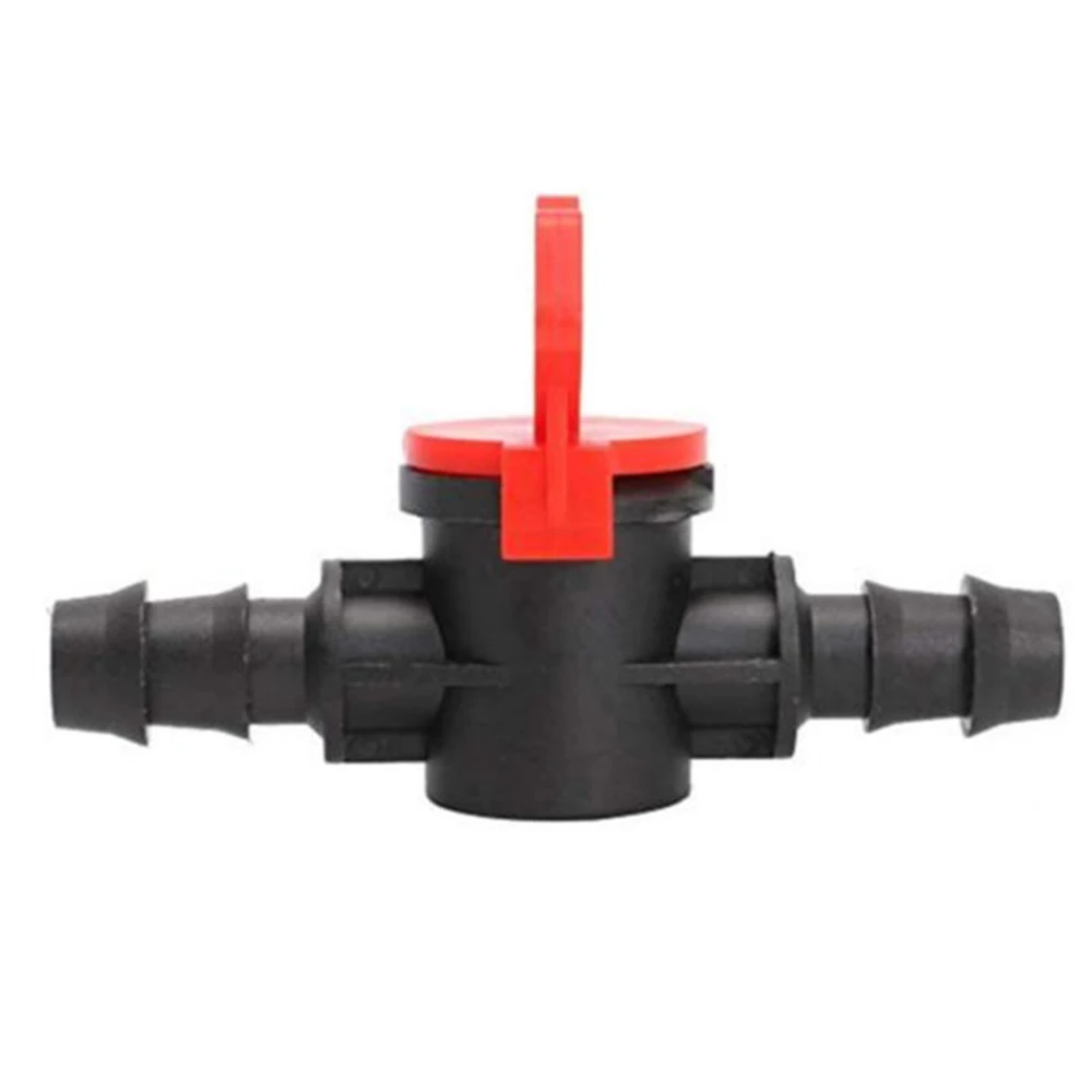 

5PCS 16mm Joints PE Pipe Water Switch Mini Ball Valve Irrigation Drip Hose Nut Lock Connector