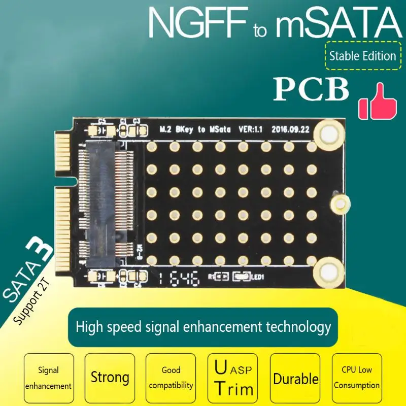 NGFF для mSATA M.2 2242 карта передачи SATA порт m.2 адаптера | Компьютеры и офис
