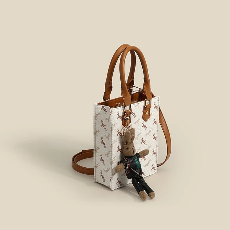 Модные сумки женская сумка из искусственной кожи с подвеской в виде кролика