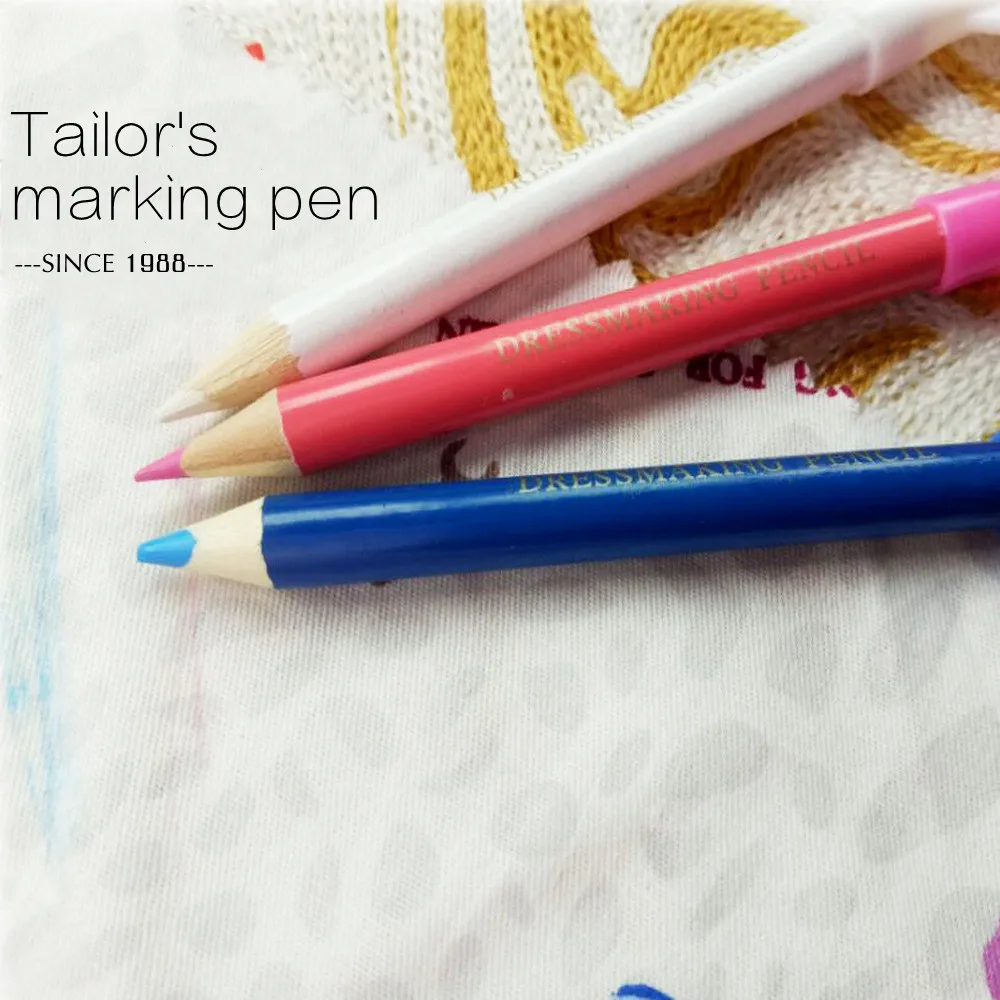 

Three Sets of Tricolor Pens Red, Blue and White Exquisite Simple Tailor Pen Hairbrush Sewing Marking Pen with Brush Sewing Pens