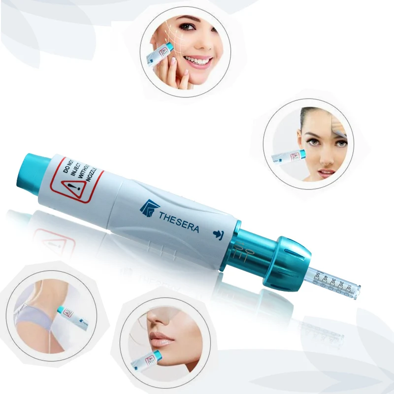 Thesera Hyaluron Pen Atomizer Sterile Hyaluronic Acid Anti Wrinkle Lip Lifting Injection Ampoule Head Syringe Gun | Красота и