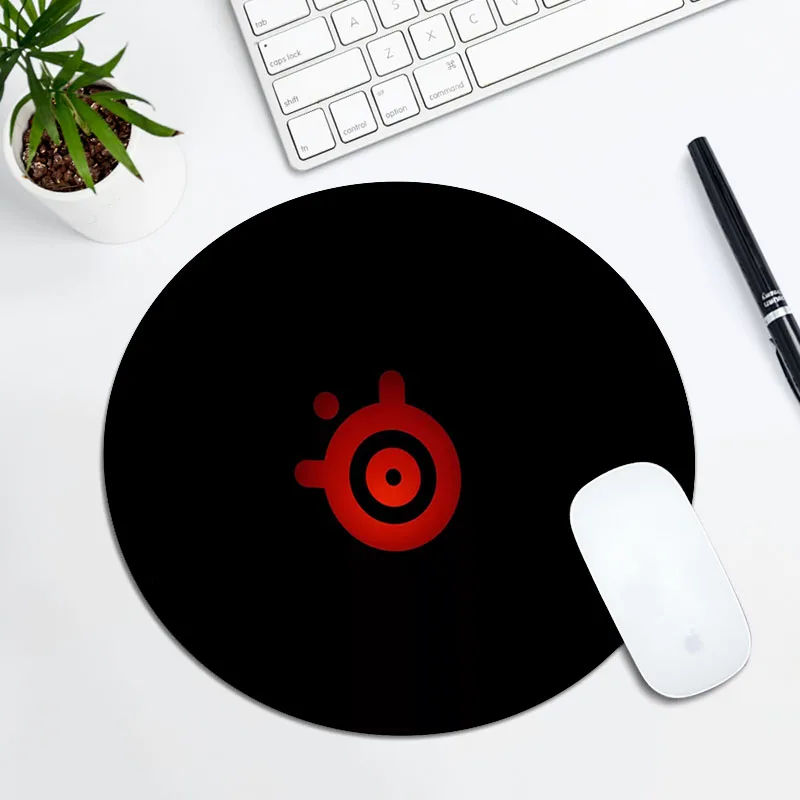 

Small Circular Mousepad With Peripherals Logo of Steelseries Gamers Accessories Gaming Mouse Pad Anime Sexy Mousepepad