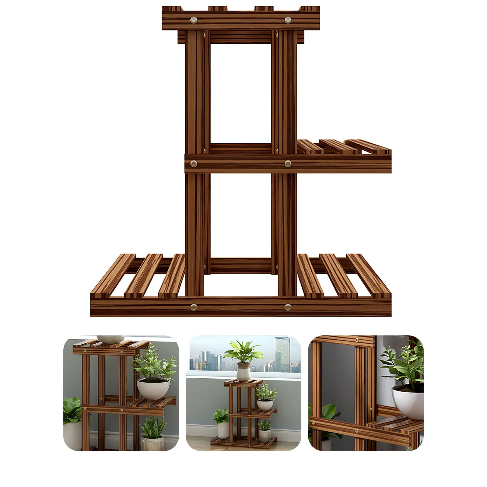 

Plant Shelf Floor-Standing Potted Flower Plant Stand Rack Multiple Flower Pot Shelf Planter Display Organizer Storage Bracket