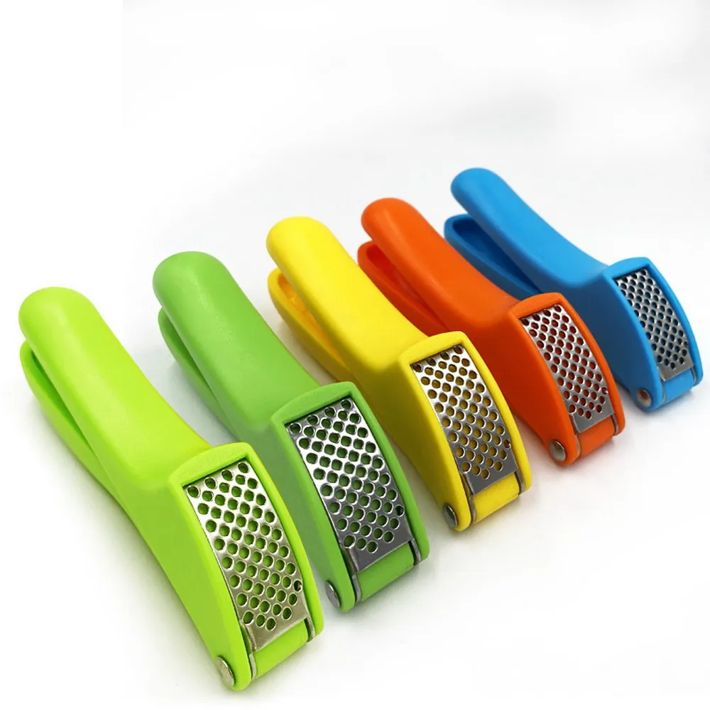 

Manual Garlic Press Mincer Kitchen Accessories Gadgets Garlic Grinder Grater Squeezer Easy Clean Stainless Steel Cooking Tools