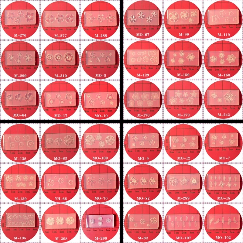 

9 Pcs Five Petals Flower Ornaments Epoxy Resin Mold Nail Art Decorations Silicone Mould DIY Crafts Jewelry Casting Tools