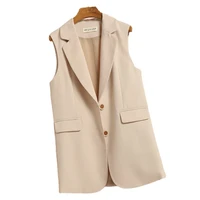 office suit vest jacket women 2022 summer new style korean high quality single breasted sleeveless jacket women blazer