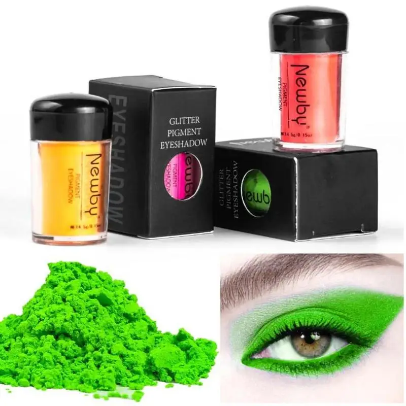 12 Colors Loose Powder Eyeshadow High Pigment Yellow Green Blue Eye Shadow Dust Matte Eyeshadow Powder Palette Waterproof