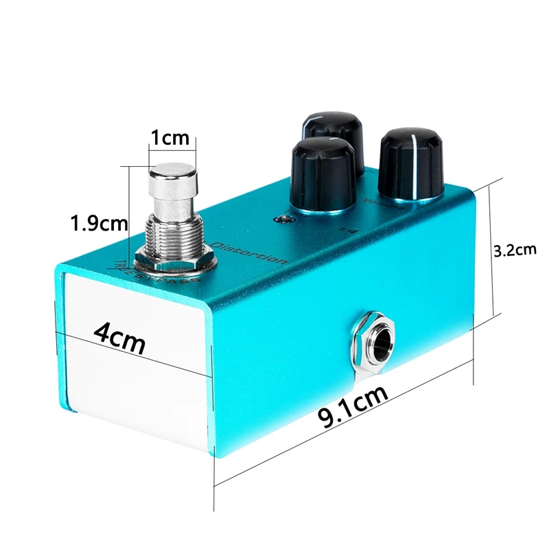 

Crunch Distortion Guitar Effects Pedal Gain/Level/Tone Knob High Low Frequency Effect Pedals with True Bypass Switch
