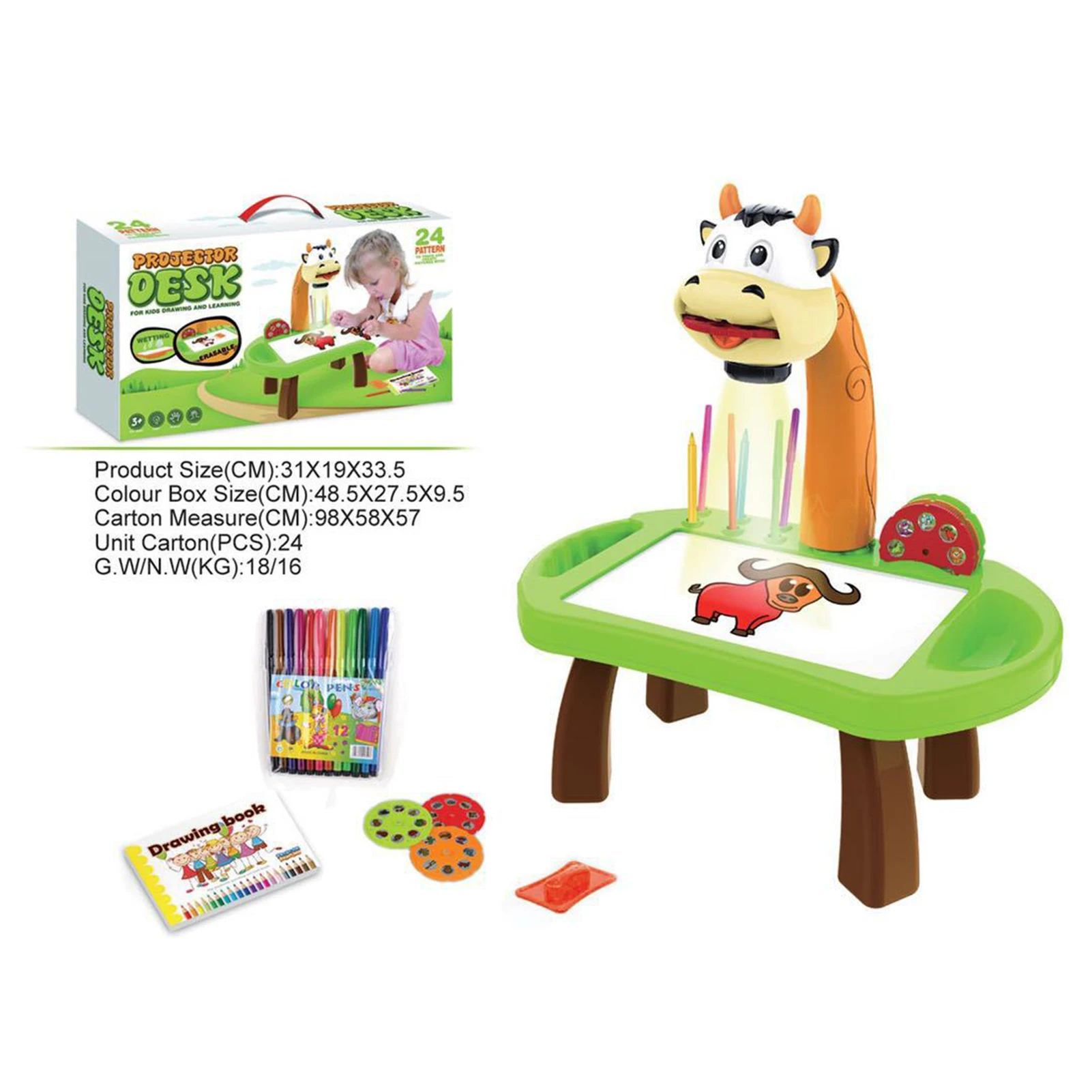 

Children Led Projector Art Drawing Table Toys Kids Painting Board Desk Arts And Crafts Projection Educational Learning Toy