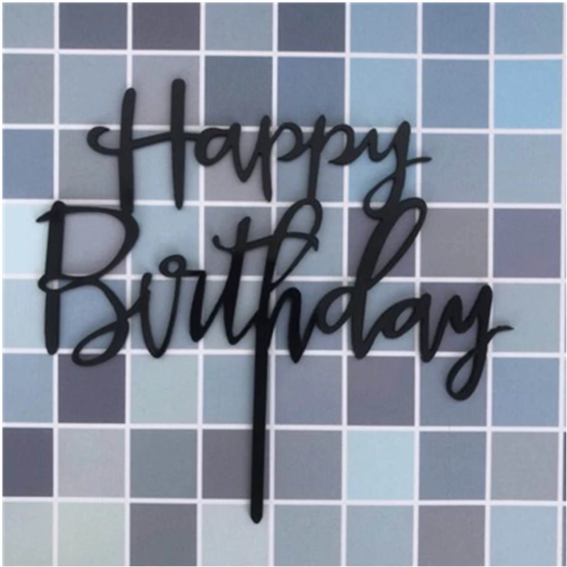 1 шт Вечерние разные цвета с днем рождения Акриловый Алфавит для торта топпер