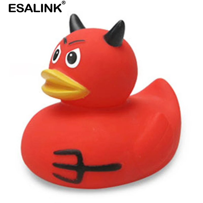 ESALINK Figure коллекционные игрушки красный Devil Duck резиновая утка фигурки дети