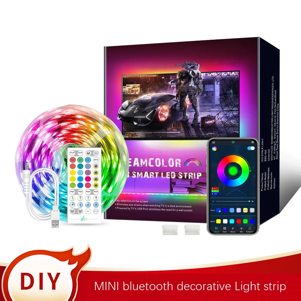 

Светодиодная ленсветильник RGB 5050, 5 в пост. Тока, 2/3/5 м, 24 и 40 клавиш