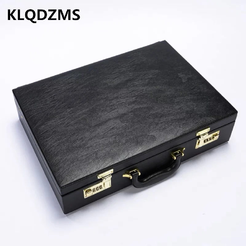 KLQDZMS Portable Password Box Business Briefcase Luggage Multifunctional Suitcase Toolbox Fashion Storage Box Cash Case
