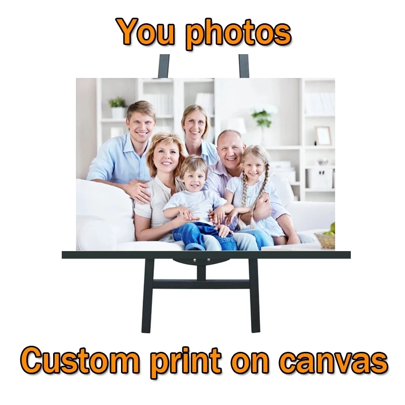 

Custom Your Photo Canvas Painting Printing Wall Art Poster And Picture Home Decoration Mural Frameless Holiday Birthday Gift