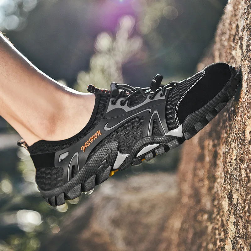 

Summer Mesh Men Casual Shoes Water Sneakers Men Outdoor Hiking Shoes Walking Trainers Breathable Slip on Mens Loafers MAGCLOVER