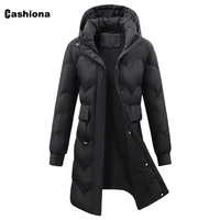 cashiona women x long trench coats stand pocket female basic top outerwear 2021 winter quilted plush coats solid hooded jackets