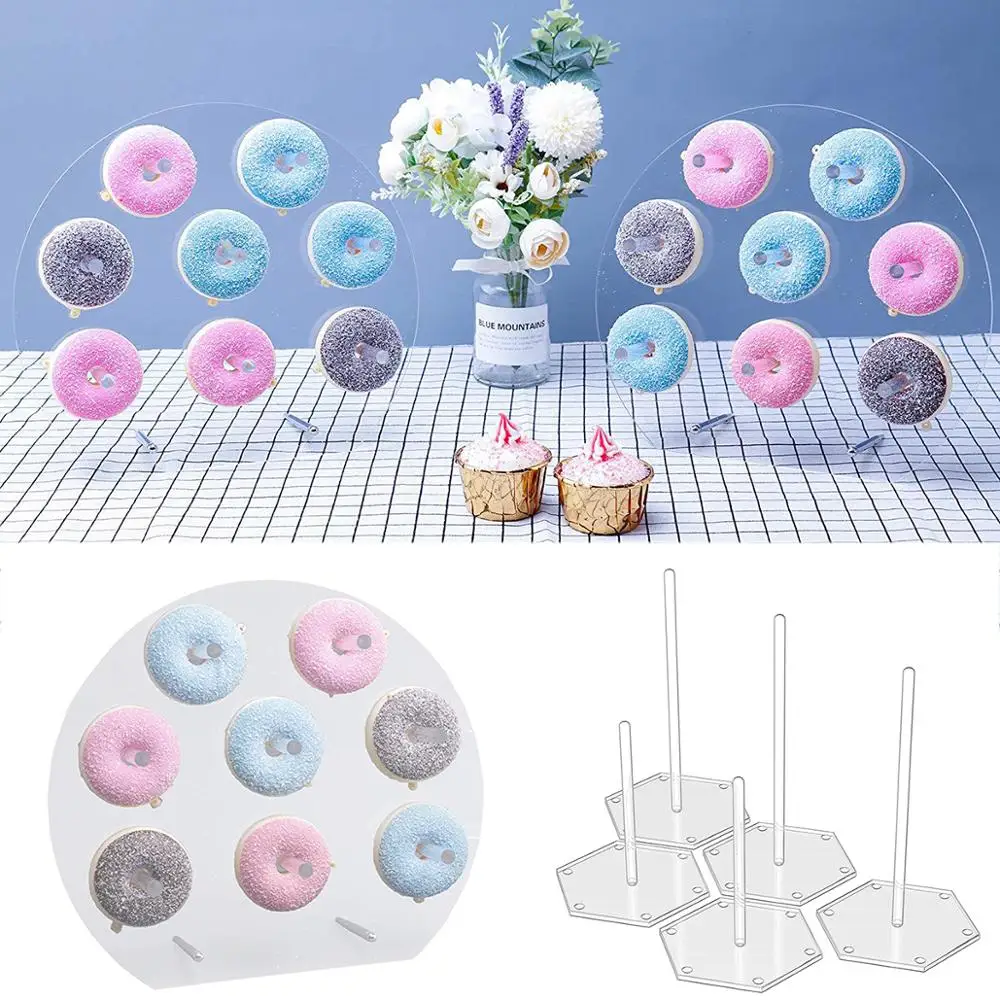 

Donut Wall Holds Stand Sweet Cart Rustic Wedding Table Decor Doughnut Birthday Party Candy Bar Baby Shower Donut Party