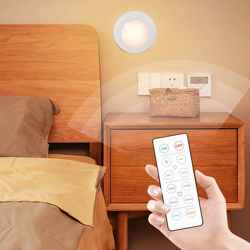 

Huiran 16 Color Remote Control Led Night Light Bedroom Wall Decorative Lamp Kitchen Corridor Staircase Closet Cabinet Lighting