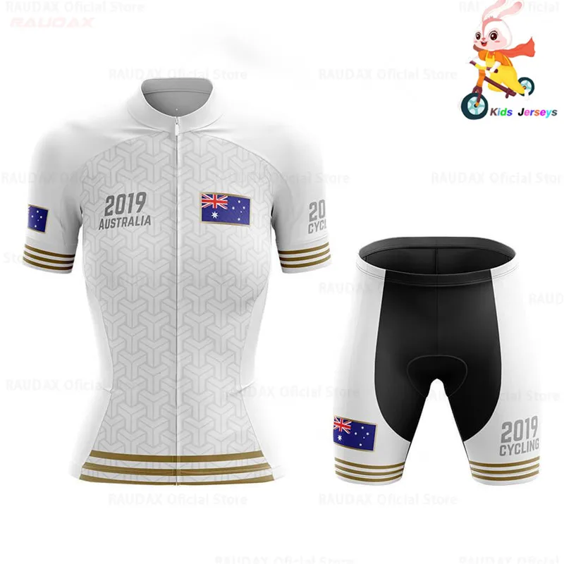 2021 австралийская Детская летняя одежда для велосипеда с коротким рукавом