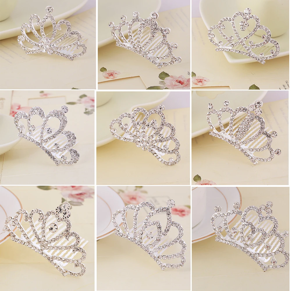 Тиары и короны Стразы с кристаллами для девочек детей свадебная корона принцессы