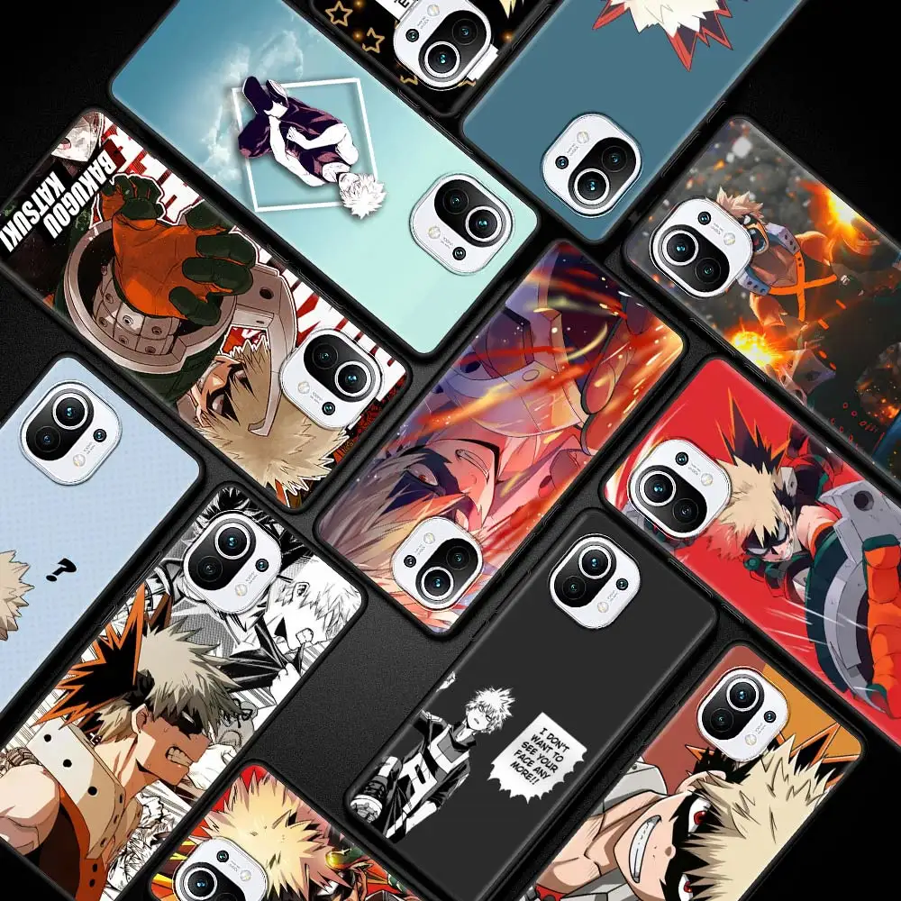 

Bakugo Boku No My Hero Academia BNHA Case For Xiaomi Mi Poco X3 NFC 10T 9T M3 Note 10 Pro 11 10s CC9 8 A2 Lite Fundas Des cas