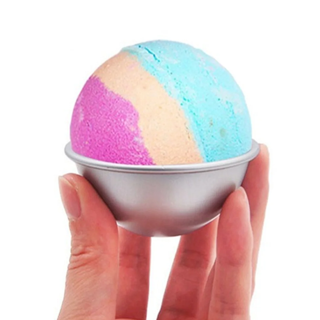 

2PCS Round Aluminium Alloy Ball Bath Bomb Molds DIY Tool Bath Bomb Salt Ball Bath Bomb Molds Homemade Crafting Gifts Mould