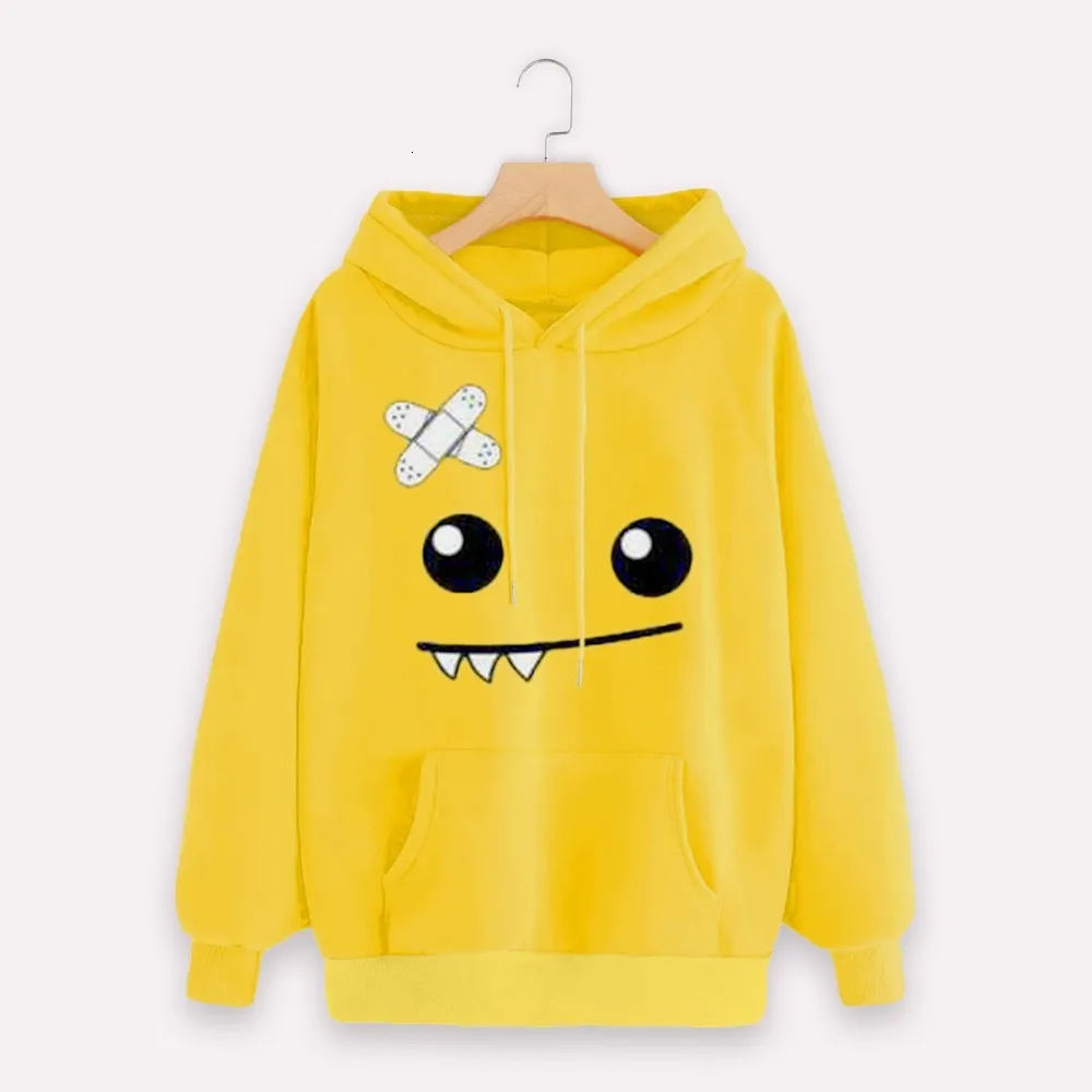 Женская толстовка с капюшоном Harajuku Повседневный пуловер длинными рукавами и