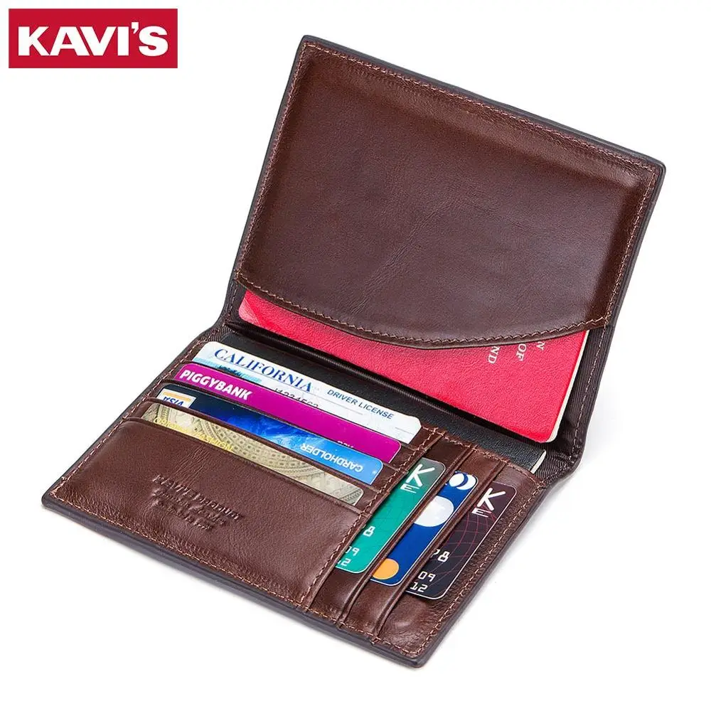 Обложка для паспорта KAVIS Мужская из натуральной кожи | Багаж и сумки