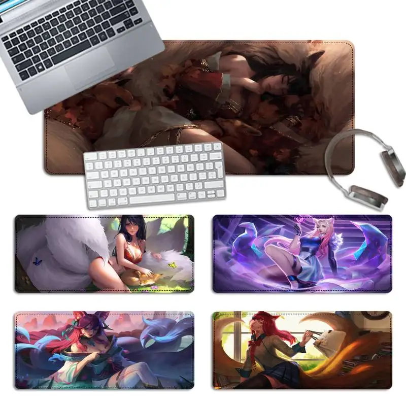 

Новые продукты, игровой коврик для мыши Ahri League of Legends, Настольный коврик для ноутбука, большой игровой коврик для мыши для Overwatch/CS GO