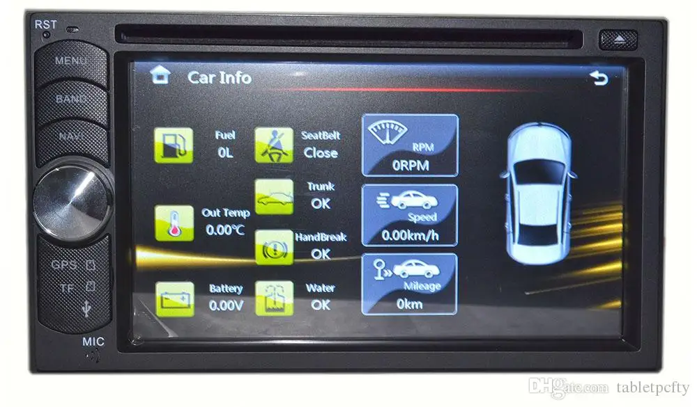 Универсальный автомобильный DVD плеер 2 Din 6 &quotin dash с GPS картой BT/TV/большим USB слотом