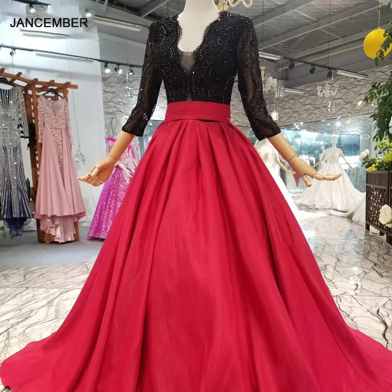 LSS072 Дешевое Красное и черное простое платье для мамы невесты свадебной вечеринки