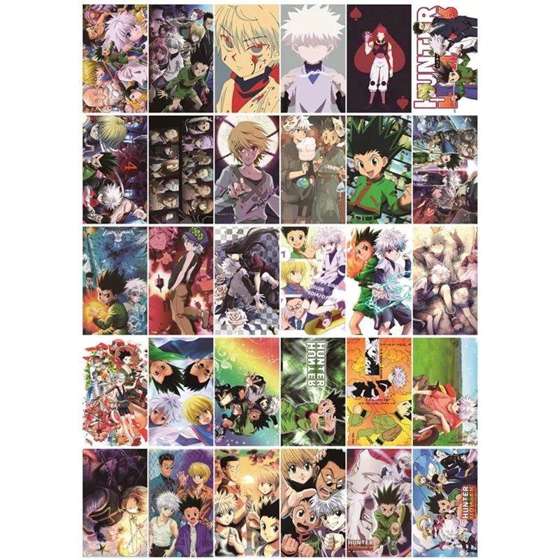 30 шт./коркор. аниме Hunter X Lomo Card Toy Gon Freecss Killua Zoldyck Magic Paper Collection открытки подарки |