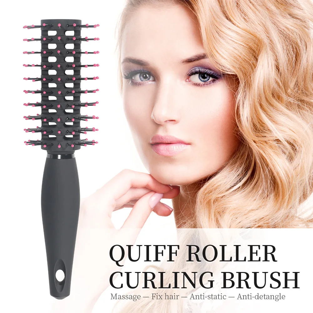 

Mannen En Vrouwen Nylon Naald Anti-Statische Massage Kappers Kam 4-Vorm Krullend Kam Comb Hot Comb