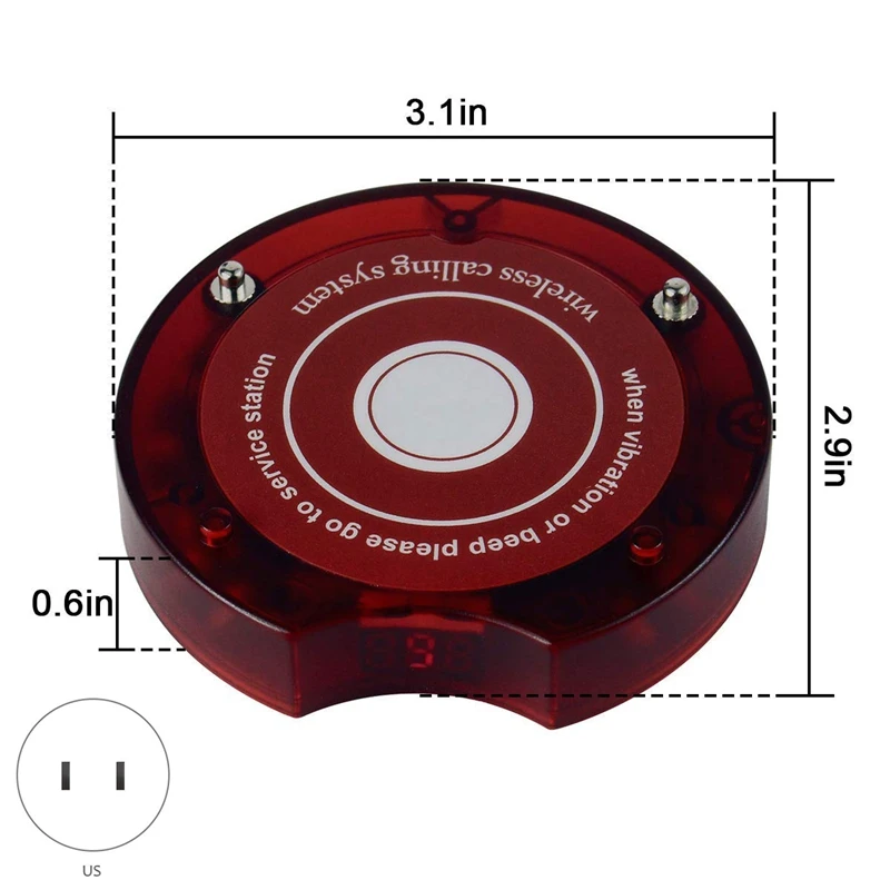 SU-668 Pager System for Restaurant 999 Beepers Wireless Calling with 10 Coaster Pagers Queue Truck Clinic Hosp | Электроника