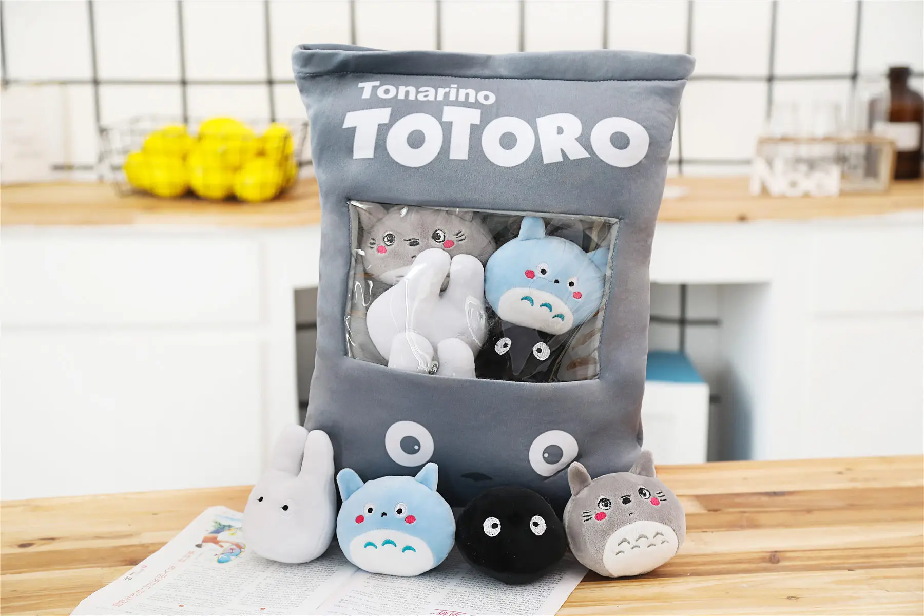 8 шт./лот 4 вида конструкций креативные плюшевые игрушки Totoro закуска Подушка куклы