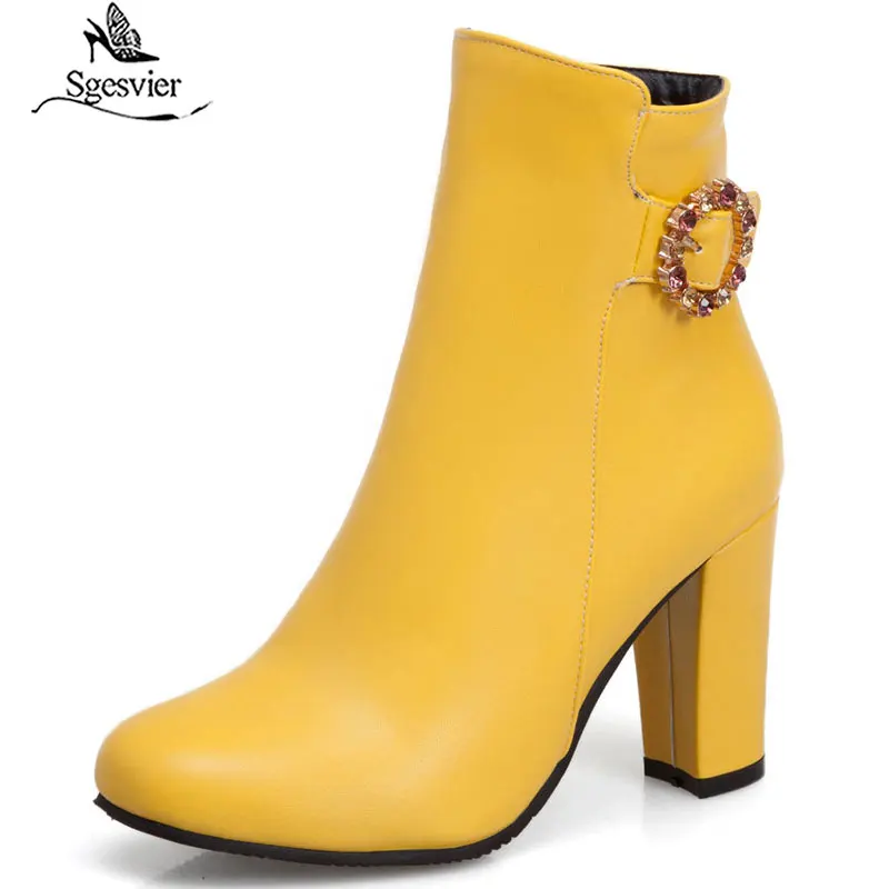 Женские ботильоны на высоком каблуке с кристаллами осень/зиму | Обувь